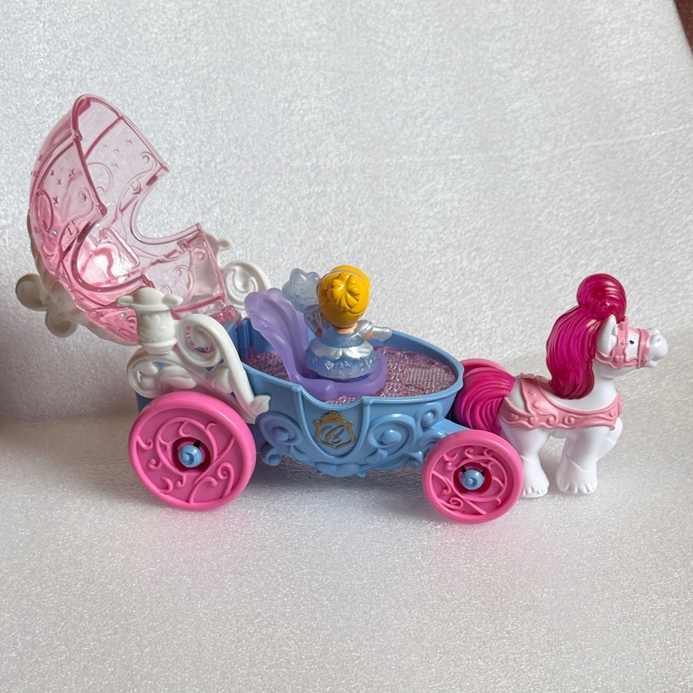 Little People Cinderella Princess Carriage Playset with Lights and Music Works - Picture 8 of 14